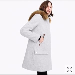 J. Crew Chateau Parka Grey EUC 2P
